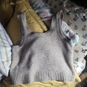 Natural Life Cropped Sweater Tank Top